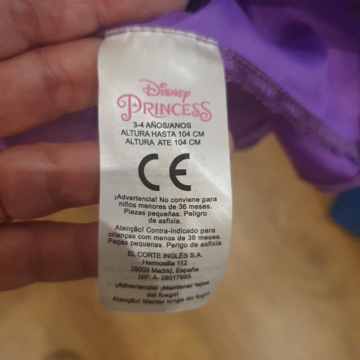 Vestido Rapunzel Disney