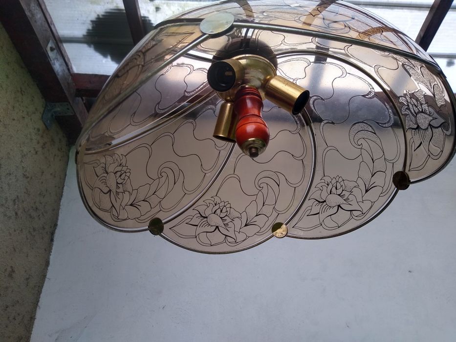 Lampa szklana na 3 żarówki