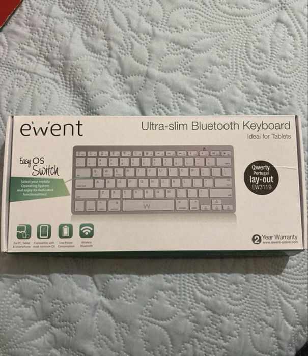 Ultra-slim Teclado Bluetooth - PT layout (QWERTY)