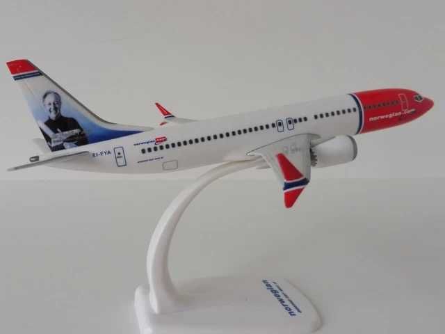 Avião de coleção HERPA -  NORWEGIAN Boeing 737 Max8  " Freddie Laker "