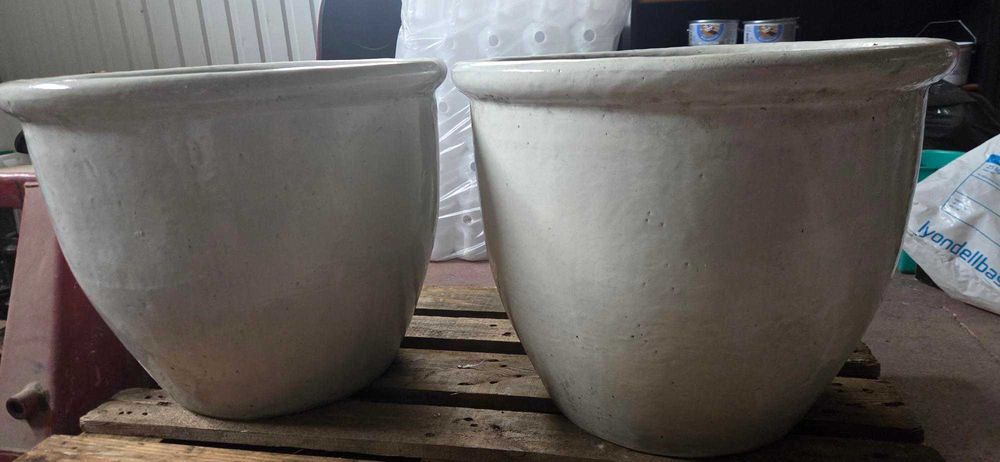 Donice ogrodowe uliczne duże szkliwione