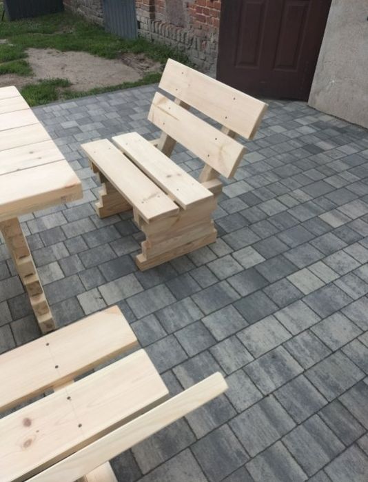 Stół z ławkami meble ogrodowe