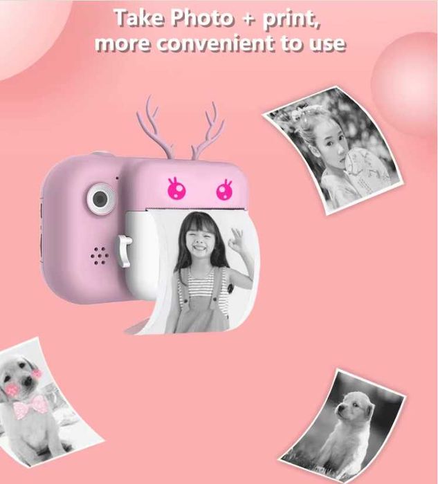 Фотоапарат дитячий з друком термопринтер Детский фотоаппарат с печатью