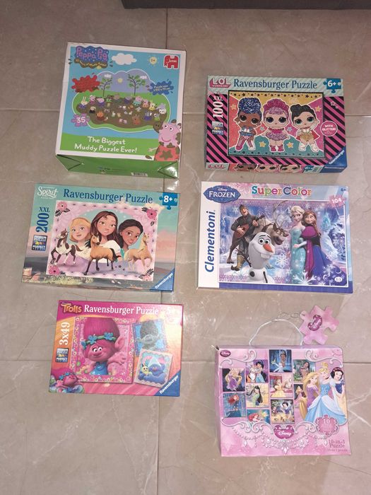 Jogos e puzzles 5€ cada excepto o das coroas