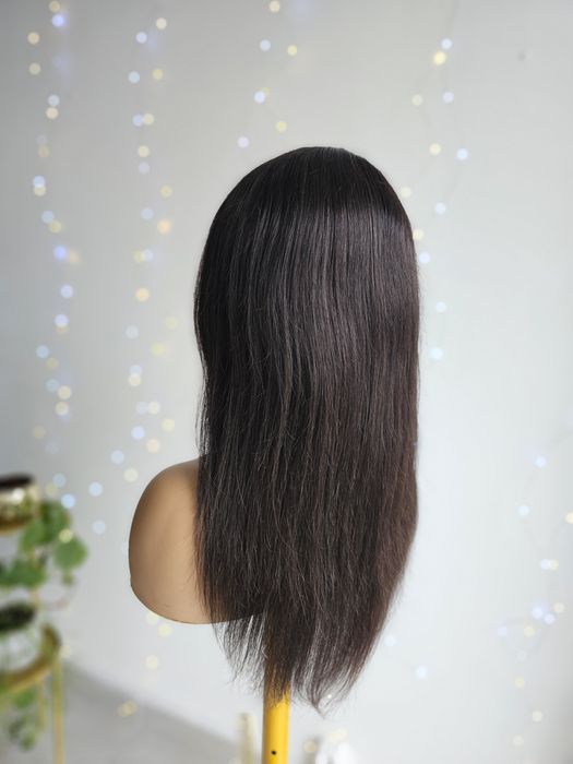 Naturalna długa peruka Aga w 100% włosy z włosów naturalnych lacefront