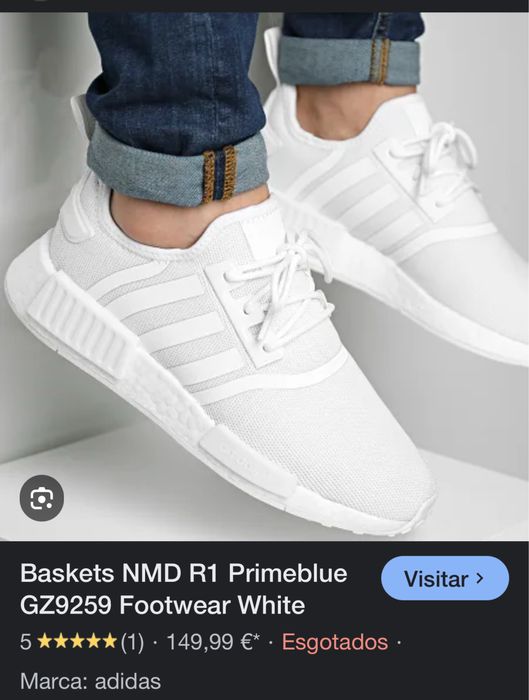 Adidas NMD branco 47 1/3 usado 2 vezes
