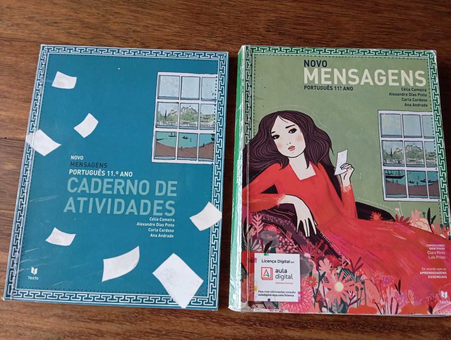 Livro  e caderno de atividades de Português  Novo MENSAGENS 11 ano