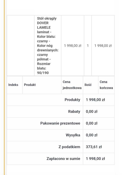 Stół rozkładany czarny lamele LOFT