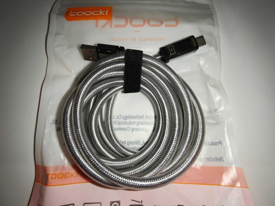 Кабель USB для зарядки телефона, Type C, 2 метра, з дисплеєм та додатковим захистом, новий.