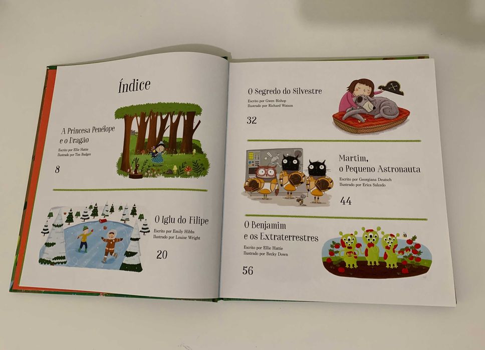 Livro infantil "Um mundo de histórias e fantasia - Parte à aventura"