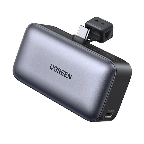 Powerbank Ugreen PB503, 5000mAh z portem USB-C i zintegrowanym złączem