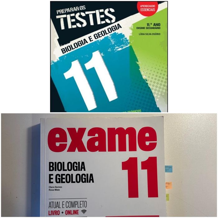 2 livros preparar exame biologia e geologia 11ano
