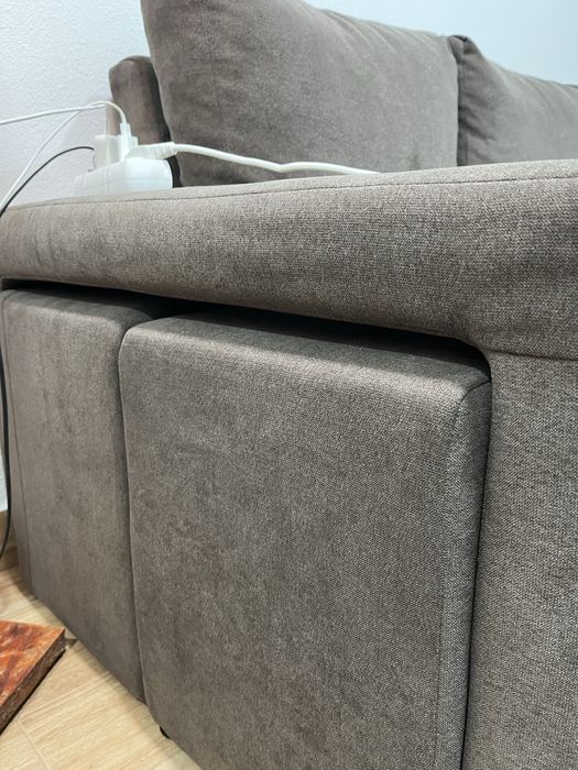 Sofá 4 lugares com chaise