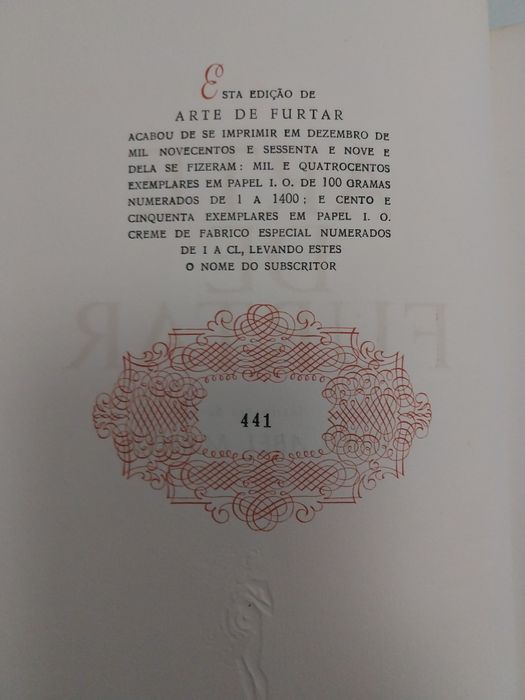 ARTE DE FURTAR - Ilustrações de João Abel Manta