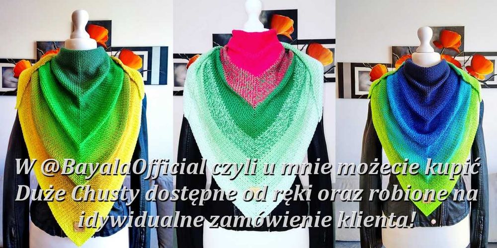 Duża Piękna Wielofunkcyjna Chusta, Szal, Rękodzieło_NA ZAMÓWIENIE