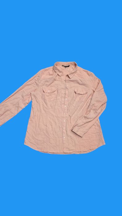 Koszula łososiowa damska guziki długi rękaw