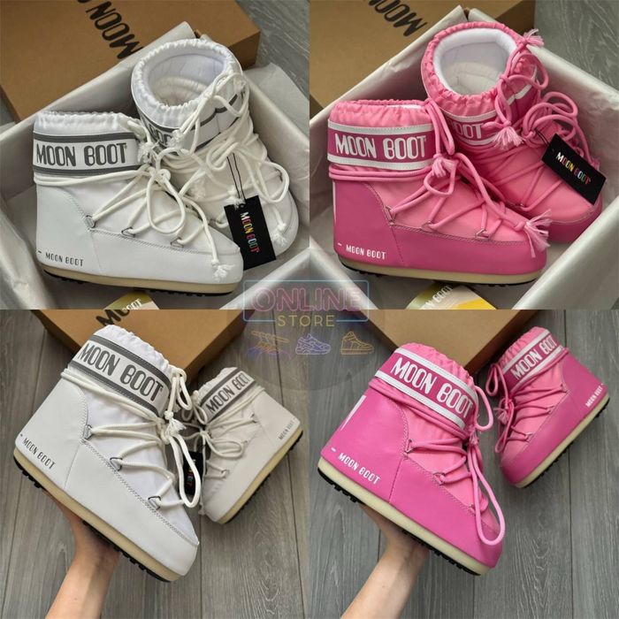 MOON BOOT Pink | MOON BOOT White | Мунбути | Снігоходи | Місяцеходи