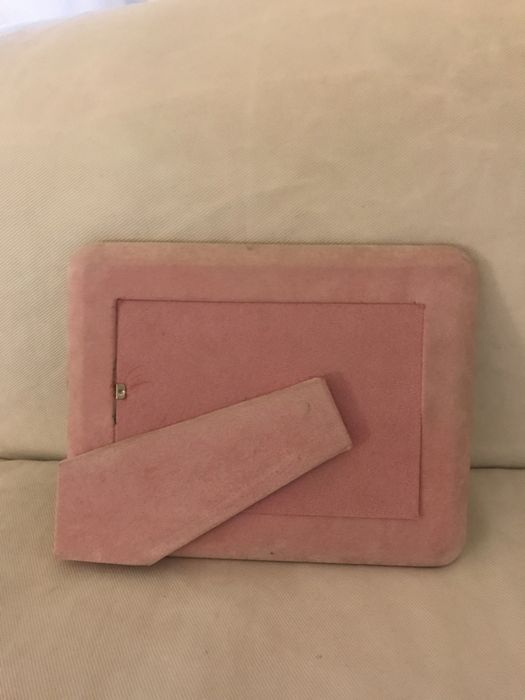 Moldura de prata para bebe menina