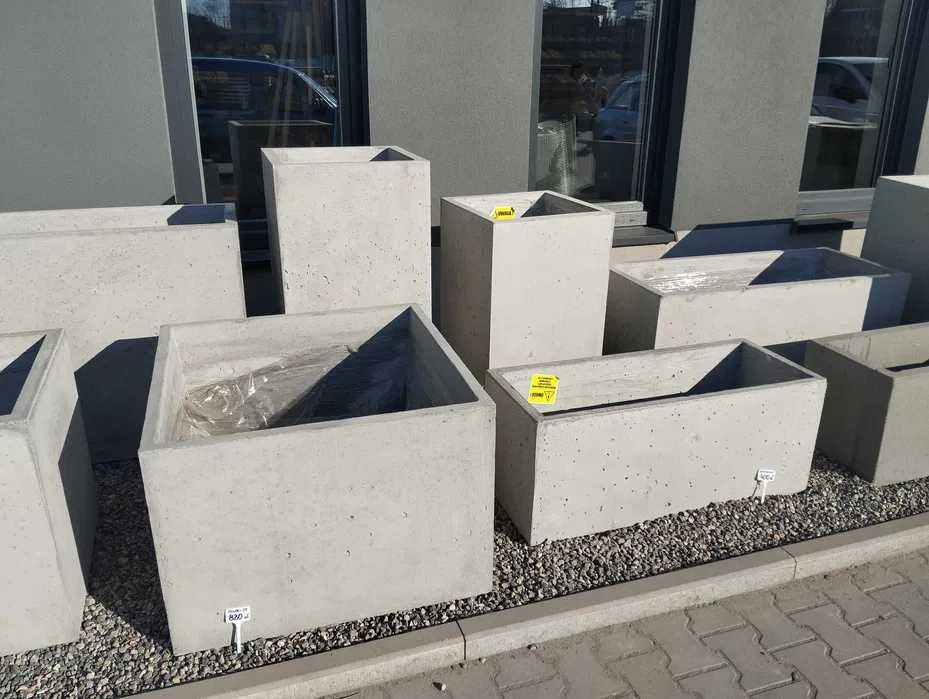Donica Betonowa beton architektoniczny do ogrodu na taras kwadratowa