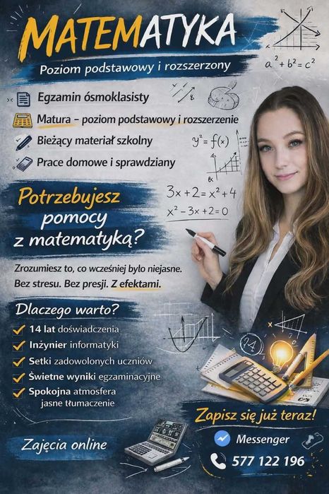 Korepetycje z matematyki online cała Polska