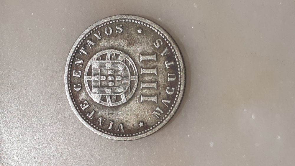 Moeda 20 centavos 1928 Angola