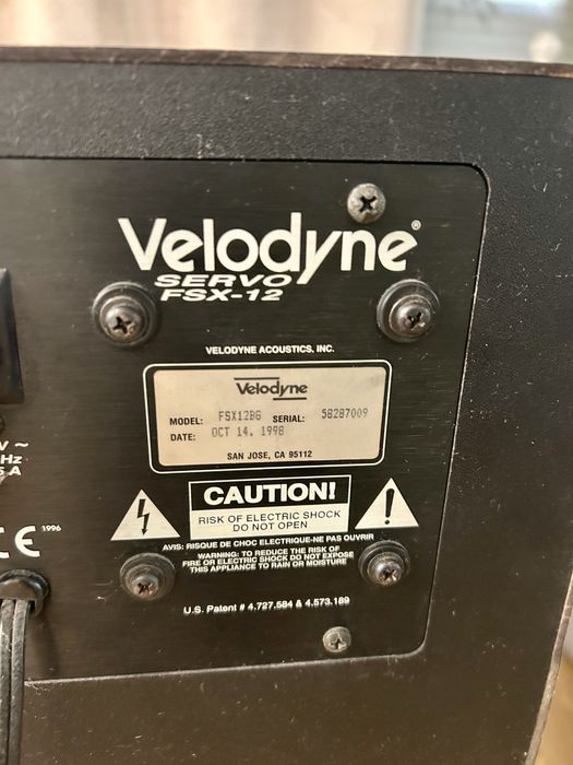Subwoofer VELODYNE Servo-Fax12 USA