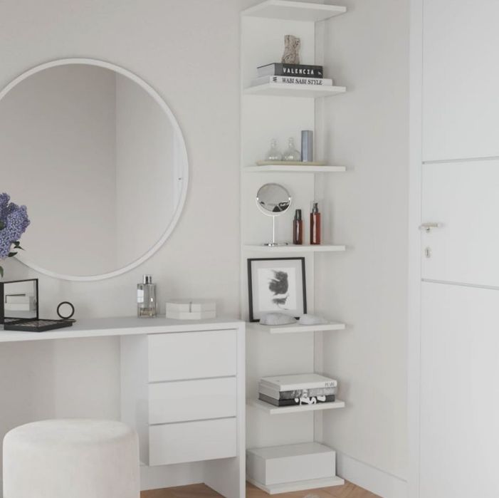 Nowoczesny regał ścienny ComfortCove z 7 półkami