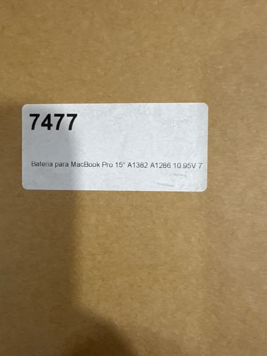 Bateria macbook Pro 15 A1382 A1286