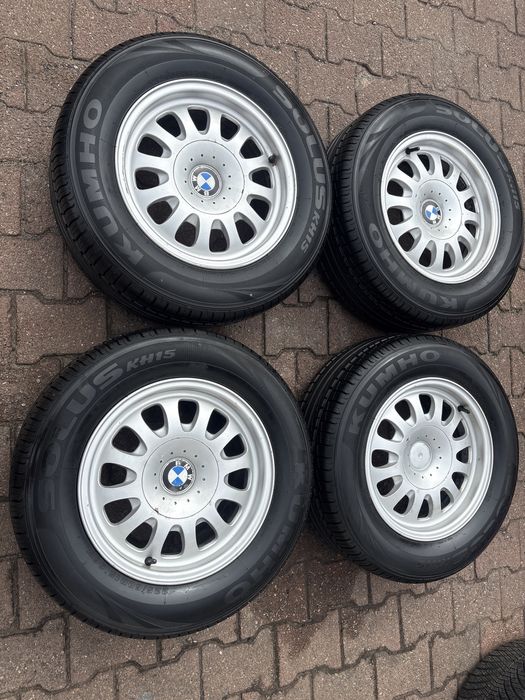 Felgi kola BMW 5x120 15 cali opony super stan piasta 74