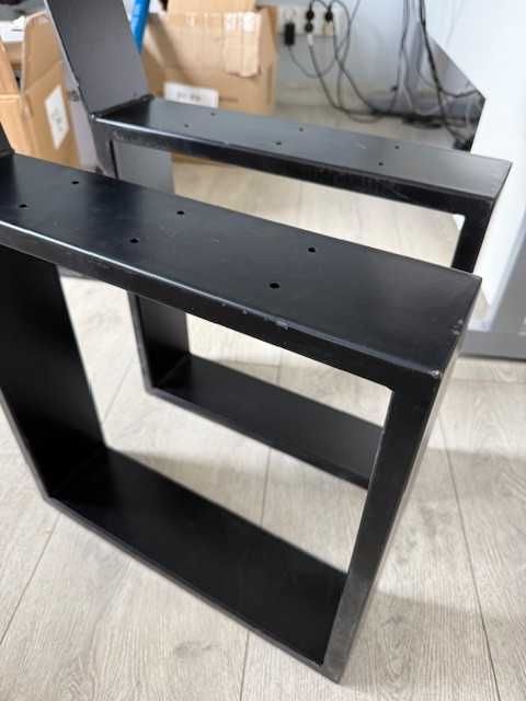 Nogi do ławki ogrodowej płozy stalowe spawane 40x40cm czarne