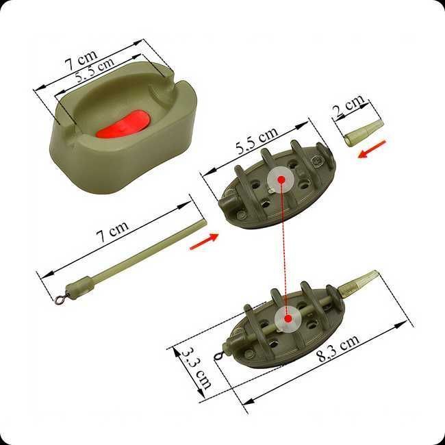 Zestaw koszy zanętowych METHOD FEEDER Sahido BAIT BASKET BASIC MF 4+1