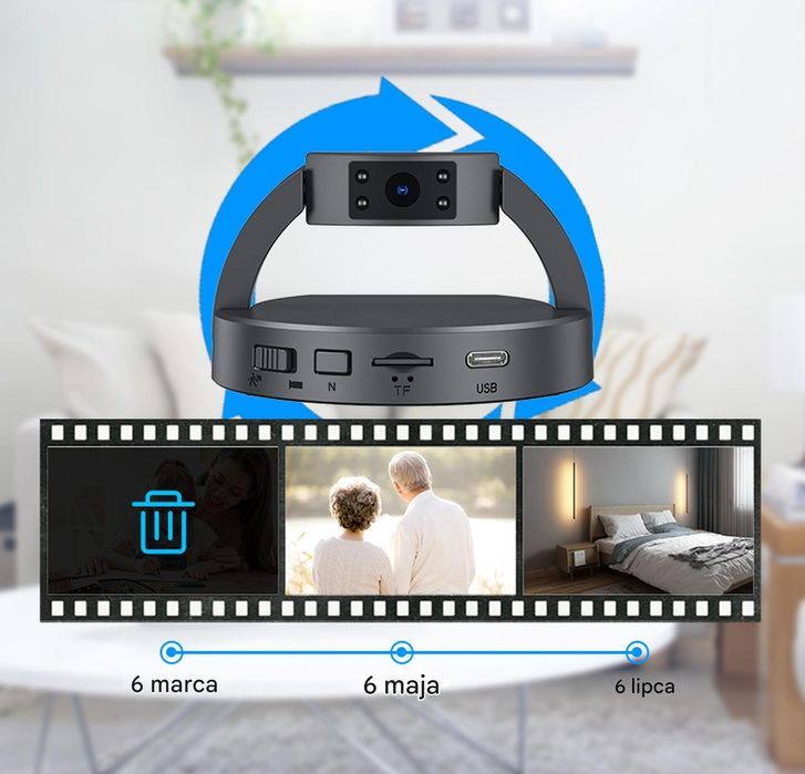 Mini Kamera MD35 Full HD z Nagrywaniem i Detekcją Ruchu