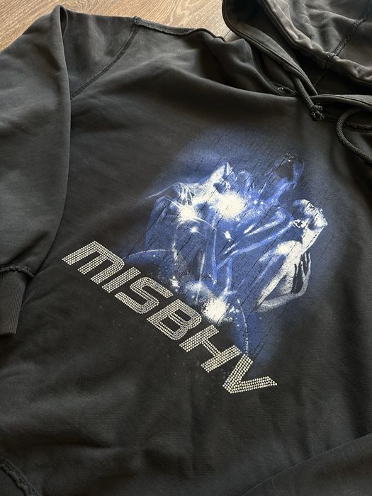 MISBHV bluza czarna z nadrukiem z kapturem