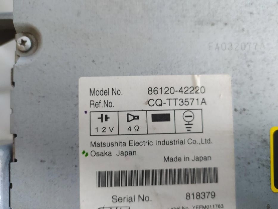SISTEMA AUDIO / RADIO CD TOYOTA RAV 4 III 2008 -8612042220