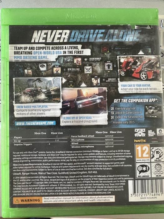 Продам диск на хbox one з ігрою the crew