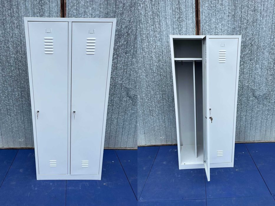 NOWA Szafa metalowa BHP ubraniowa socjalna dwudrzwiowa 180x80x49 D17