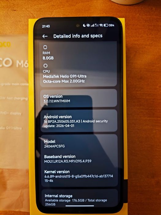 Poco M6 4G como NOVO