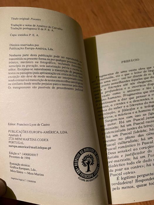 PENSAMENTOS     Blaise Pascal