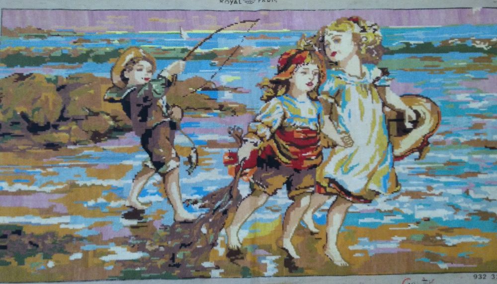 ОГРОМНАЯ!!! Вышивка крестом крестиком 105х56см, полная зашивка