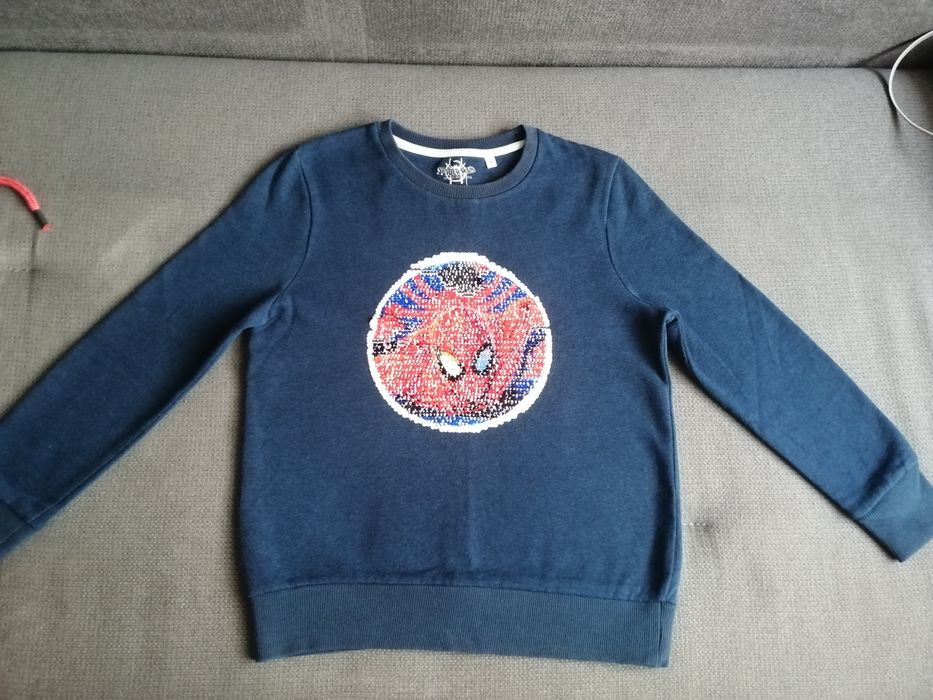 Bluza SPIDERMAN C&A r. 140 granat cekiny