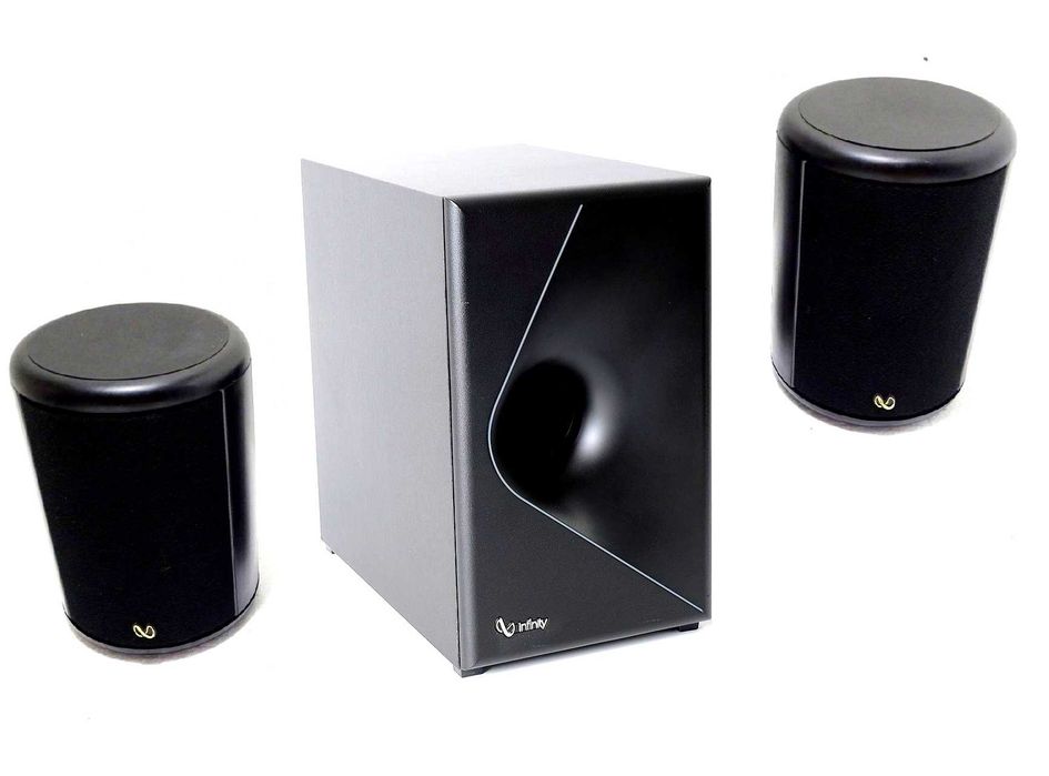 Kolumny Infinity Micro II Speakers Subwoofer + 2 Satelity Sub Bass Reflex Głośniki 2.1 do Kina Domowego Mocne !
