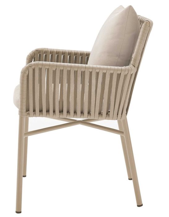 Meble Ogrodowe w Kolorze Beżowym Stół 180-240 Rozkładany Max 180/240 cm + 8 krzeseł