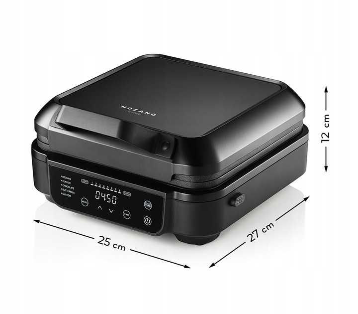 AUTOMATYCZNA Gofrownica 2 gofry 8 stopni wypieczenia 5 programów 2200W