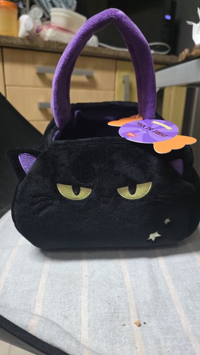 Cesta halloween legami gato preto
