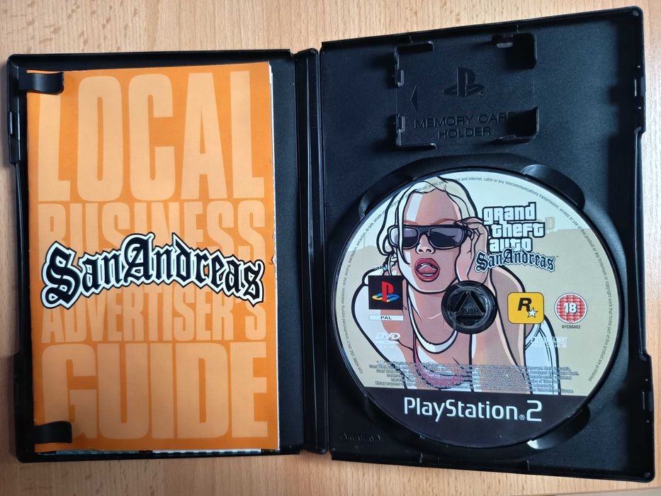 Grand Theft Auto San Andreas PS2 angielska komplet z mapa (2)