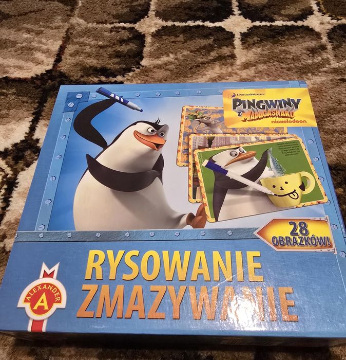 Pingwiny z Madagaskaru – „Rysowanie i zmazywanie”, 28 obrazków