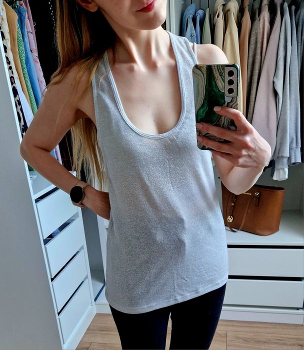 Top z brokatem TOPSHOP XS