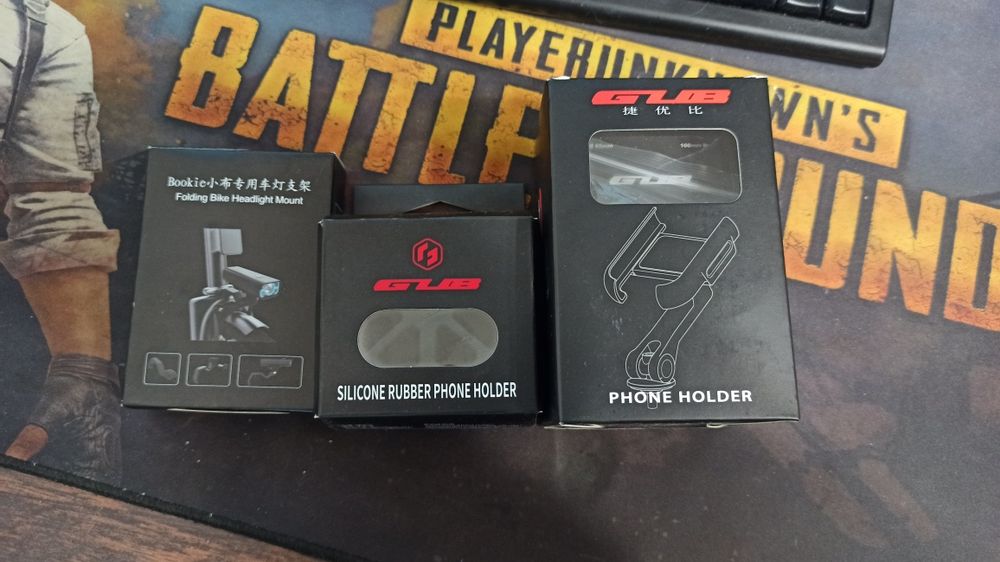 Кріплення велофари на вилку Gaciron H21B. Тримач телефону на вело GUB