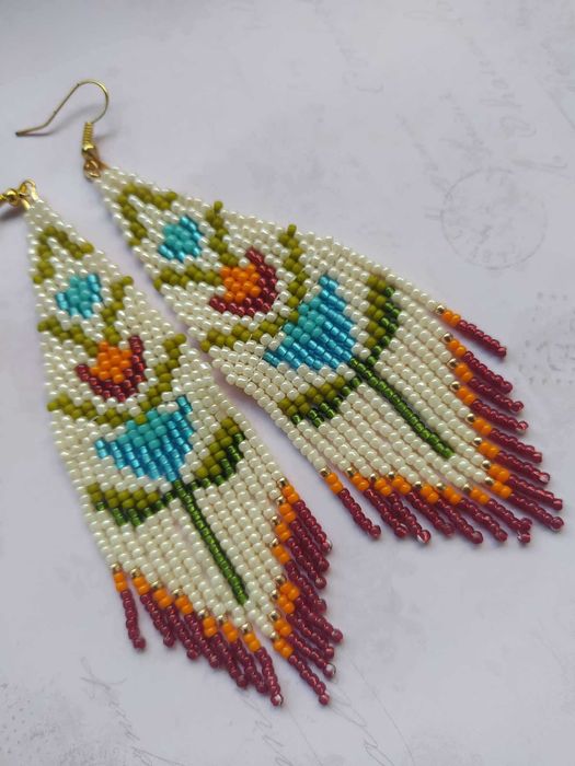 Kolczyki z koralików Toho