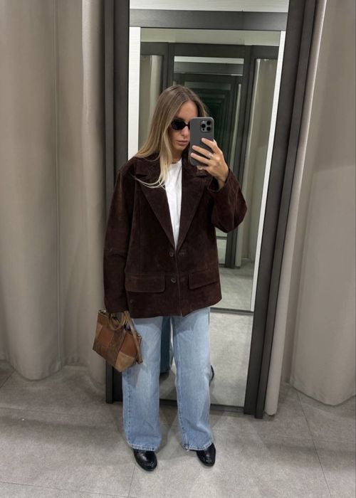 Замшевий піджак Zara